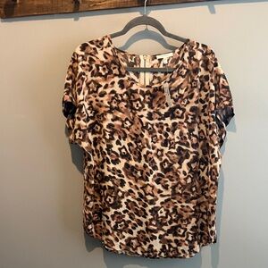 Maurices Leopard Print Blouse - Brown and Black